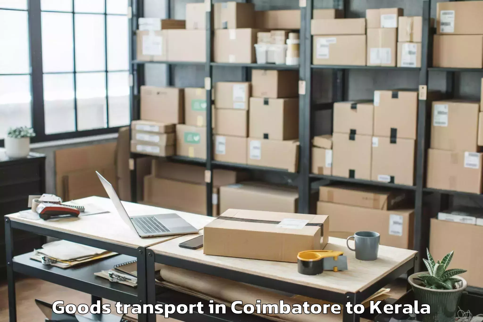 Leading Coimbatore to Kozhencherry Goods Transport Provider